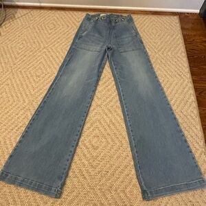 PILCRO Light Wash Wide Leg Jeans